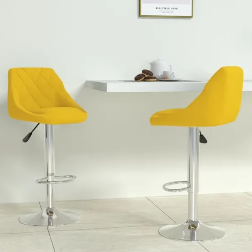 Maison Exclusive Barhocker 2er Set in Senfgelb