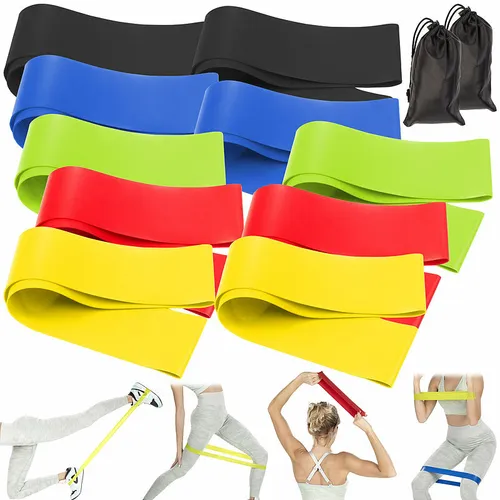 Speeron Zwei 5er-Sets Widerstandsbänder, Latex, je 5 Stärken, mit Tasche