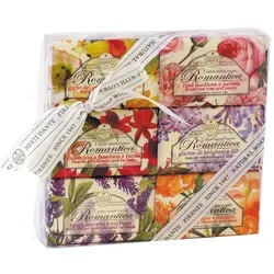 Nesti Dante Romantica Gift Set - Hochwertiges Hautpflege-Set mit 6 edlen Seifen (150 g) aus der Romantica Serie. Vegan, sulfat- und parabenfrei, hergestellt in Florenz seit 1947 – für luxuriöse Pflege und unverwechselbaren Duft.