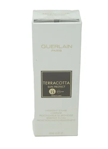 Guerlain Terracotta Sun Protect Sun Moisturiser SPF15 100ml - Hochwertige Sonnencreme mit Lichtschutzfaktor 15, bietet Schutz und Pflege für die Haut während des Sonnenbades.