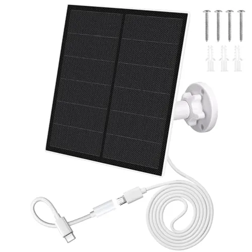 5W Solarpanel für Überwachungskamera mit USB-C & Micro USB