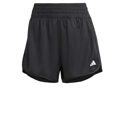 adidas Women's Pacer Essentials Knit High-Rise Shorts, Black, XS 5 inch