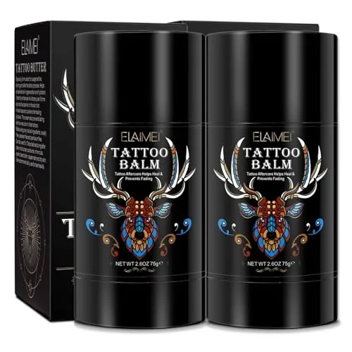 P-Beauty Tattoo Balsam 75g – Die perfekte Pflege für Tattoos - Körpercremes, beschleunigt den Heilungsprozess und erhält die Farbintensität von Tattoos mit 100% natürlichen Inhaltsstoffen und praktischem drehbarem Design.