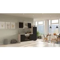 Flex-Well Exclusiv Küchenzeile Lara 220 cm Anthrazit - San Remo Eiche