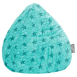 SITTING POINT Fluffy Stars L Sitzsack türkis von Sitting Point