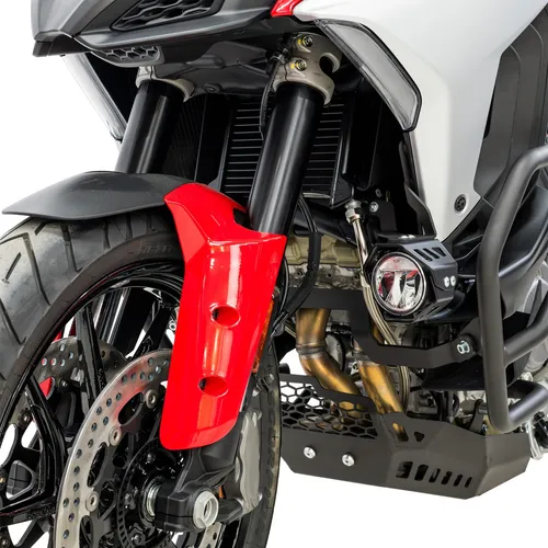 LED-Nebel-Zusatzscheinwerferset für Ducati Multistrada V4 schwarz - Hochwertige Zusatzscheinwerfer in Schwarz, pulverbeschichtet für langlebigen Einsatz. Ideal für verbesserte Sichtbarkeit und Sicherheit auf der Straße.