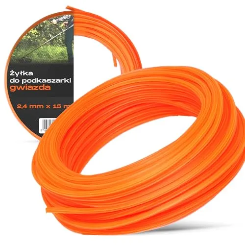 Mähfaden Trimmerfaden 2,4 mm 15 m Nylon Sternform Freischneider Ersatzfaden Rasentrimmer Rasentrimmerspulen Gartentrimmer Rasentrimmerlinie Freischneider Stark