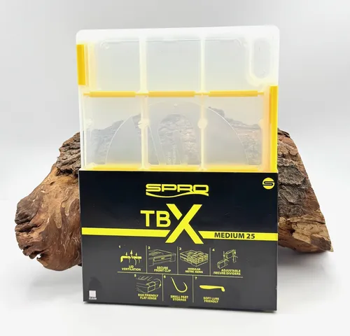 Spro TBX Tackle Box M25 Medium Clear 25cmx17,5cmx2,5cm Angelbox Box DER ANGLER