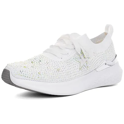 Maya Weiss Damen Sneaker Gr. 39 - Leichte Damen-Sneaker aus Textil, ideal für den Alltag, mit bequemem Schlüpfverschluss und flexibler Synthetiksohle.