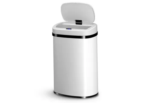 Juskys 50 L Mülleimer mit Sensor in weiß von Juskys