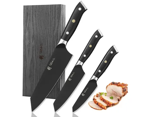 Wakoli Titanium Noir 3er Messerset von Wakoli