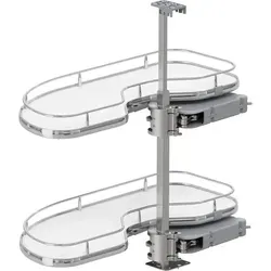 Vauth-Sagel Eckschrank Schrankauszug KB 800mm FB 400mm links, weiß/chrom