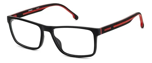 CARRERA 8885 BLX MATTE BLACK RED Herrenbrille - Verschreibungspflichtige Brillenfassung für Herren, aus leichtem und widerstandsfähigem Memory-Metall, bietet einen lässigen Look und kommt mit einem praktischen Brillenetui.