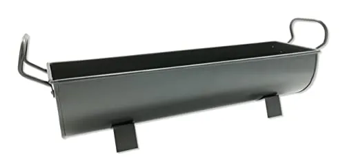 Metall Blumenkasten 17 x 63cm schwarz Blumen-Topf Übertopf Blumenkasten Pflanz-Schale