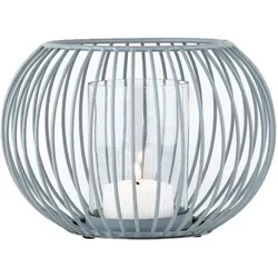 Skandinavische Deko Windlicht Teelichthalter Kerzenhalter Spectro Grau Gross