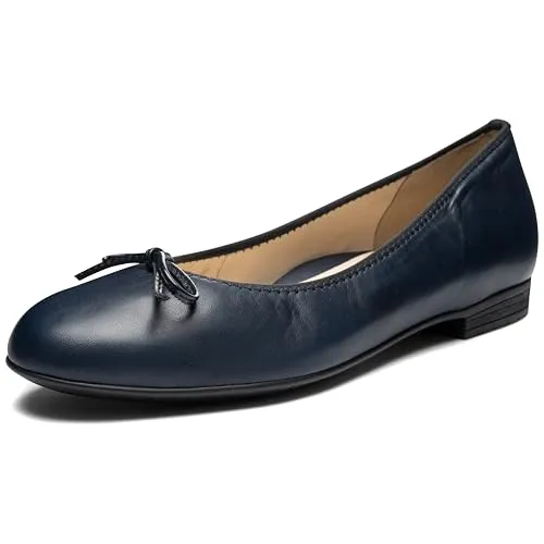ARA Damen Sardinia Ballerina, BLAU, 41.5 EU - Hausschuhe aus hochwertigem Leder, mit bequemer Slipper-Optik für optimalen Tragekomfort im Alltag.
