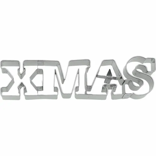 Birkmann Ausstechform Schriftzug Xmas Innenprägung Ausstecher Plätzchenform 14cm