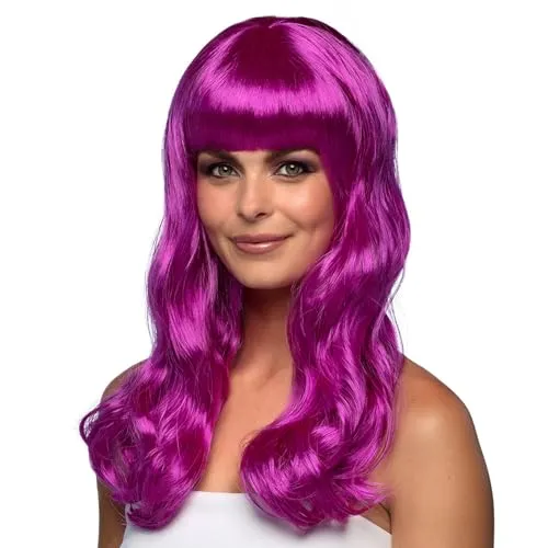 Boland Kostüm-Perücke Lady Langhaar Violett - 100% Polyester, ideal für Karneval und Mottopartys