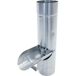 Zambelli Regenfallrohr mit Sieb 120mm Silber