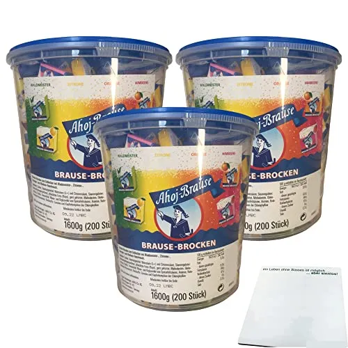 usy Bundle für Frigeo Ahoj Brause Brocken 3x200 stück (3x1,6Kg Packung) + usy Block