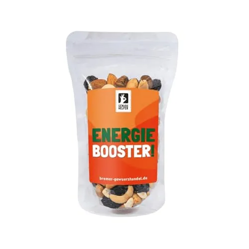 Bremer Gewürzhandel GeNUSSmischung Energie Booster, Nussmix, Studentenfutter mit Spruch, 175g