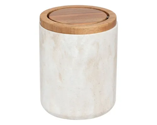 5five Tischabfalleimer côme im Travertin-Effekt - Stylischer Tischabfalleimer im eleganten Travertin-Effekt, ideal für den modernen Arbeitsplatz. Praktisch und platzsparend, sorgt er für Ordnung auf Ihrem Tisch.