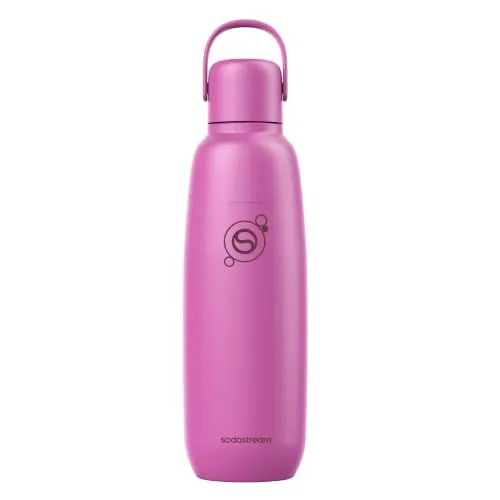 SodaStream 0,9L Fizz&go COOL Edelstahlflasche – Für DUO, E-DUO, TERRA & mehr, doppelwandig, hält Getränke bis zu 12 Stunden - Die fizz&go COOL Edelstahlflasche ist ideal für unterwegs und kompatibel mit verschiedenen SodaStream Wassersprudlern. Sie hält Getränke dank doppelwandiger Isolierung bis zu 12 Stunden warm oder kalt und ist spülmaschinengeeignet.