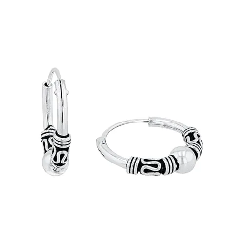 Amor Creolen 925 Sterling Silber Damen Ohrschmuck - Ohrringe für Damen aus hochwertigem 925 Sterling Silber, langlebig und angenehm zu tragen, ideal für den täglichen Einsatz - kommt in einer schönen Schmuck Geschenk Box.