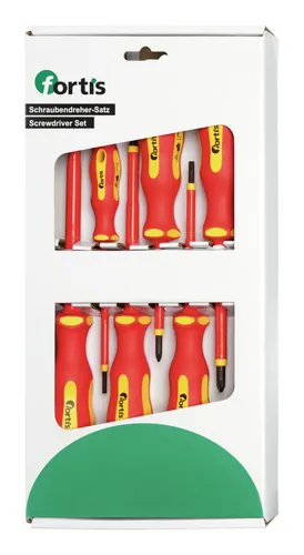 Fortis Schraubendreher-Satz VDE 7-teilig PH - Schraubendreher-Sätze mit VDE-Zulassung, ideal für sicheres Arbeiten an elektrischen Anlagen.