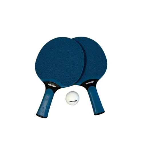 KETTLER Tischtennisschläger-Set Outdoor (6-tlg) - Outdoor Tischtennisschläger-Set mit 2 Schlägern und 6 Bällen, witterungsbeständig und ergonomischer Soft-Touch-Griff für optimalen Spielkomfort.