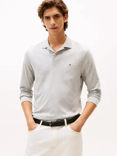 Tommy Hilfiger Langarm-Poloshirt L/S LIQUID COTTON REG POLO mit Jersey und Markenlabel unifarben, casual, regular fit, Baumwolle, Polokragen