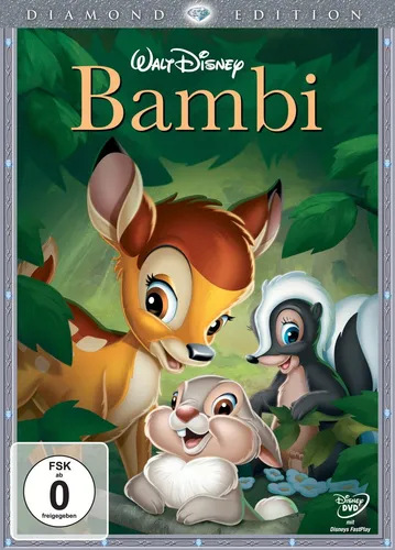 Disney Bambi Diamond Edition DVD Box - DVD-Box mit dem zeitlosen Klassiker von Disney, inklusive Bonusmaterial für Fans und Sammler.