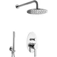 PaulGurkes Regendusche Komplett Set 20cm Unterputz - Hochwertiges Duschpaneel mit langlebiger Keramikkartusche und massiven Messingarmaturen. Inklusive 20 cm Kopfbrause für ein erfrischendes Duscherlebnis – alles für die einfache Wandmontage.