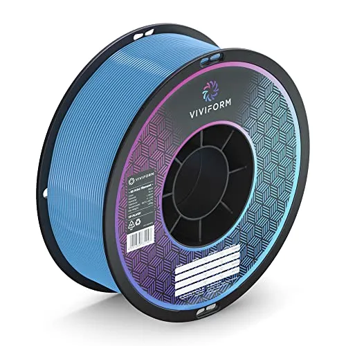 Viviform PLA+ Filament für 3D Drucker | 1kg Rolle | ∅1,75mm +/- 0,03mm | Hellblau, VF-PLA113, 1 Kg