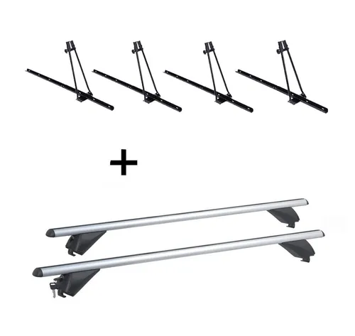 VDP Dachträger für Opel Zafira III (Tourer) ab 2011 - 4x Fahrradträger ORION + Alu Dachträger RB003 - Dachgepäckträger mit 4x Fahrradträger ORION für Opel Zafira III (Tourer) ab 2011. Ideal für den sicheren Transport von Fahrrädern bis 15 kg, mit einfacher Montage und hochwertigem Aluminium-Design.