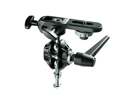 Manfrotto 155 Double Ball Joint Heat - Neigekopf - Stativkopf für Kameras und Camcorder, bietet eine 360-Grad-Drehung für flexible Aufnahmen und ist aus leichtem Aluminium gefertigt.