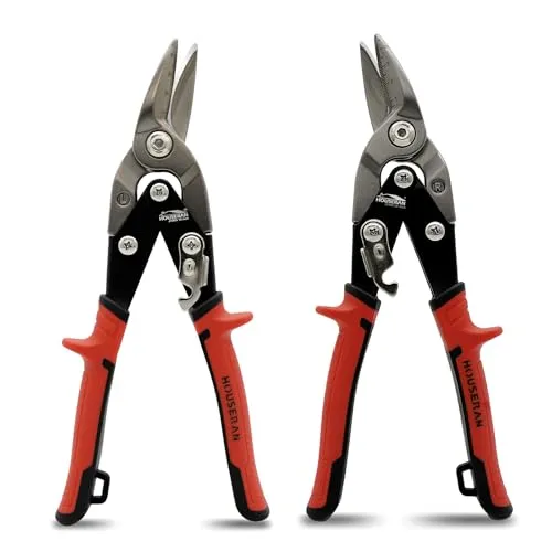 HOUSERAN Blechscheren Set links+rechts 25cm CR-MO Doppelhebel Metall