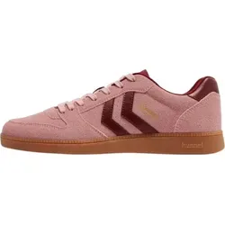 Hummel Handball Perfekt CL Schuhe Sneaker rosa/rot 226217-3145 - Sonstige Sportschuhe mit trendigem Retro-Design, ideal für die Freizeit. Rutschfeste Gummi-Laufsohle und leichter TPR-Sohle bieten hervorragenden Grip.