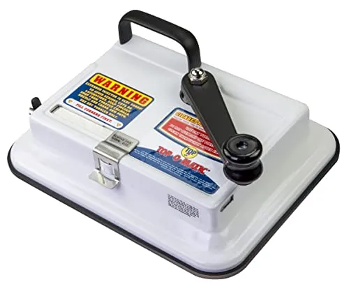 OCB 16971 Top-o-Matic Zigaretten Stopfmaschine, Chrom, weiß, 17 x 17 x 8 cm