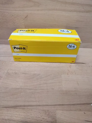 + 4 GRATIS: Post-it® Notes Haftnotizen gelb, 16 Blöcke + GRATIS 4 Blöcke 16