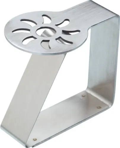 KitchenCraft Tischdeckenklammern, Satz von 4 selbstjustierenden Tischdeckenklammern aus Edelstahl für drinnen, draußen und Restaurants, Sonnenmuster, 5 x 4cm, 1 Packung