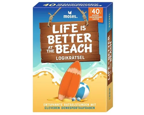 Moses. Verlag Spiel Logikrätsel wiederverwendbaren Karten mit Stift 40 Aufgaben abwischbar