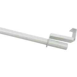 GARDINIA Spannvitrage - Ausziehbare Gardinenstange ohne Bohren - Einzelfensterstangen für Bistro-Vorhänge, leicht montierbar ohne Schrauben. Ideal für Fensterbreiten von 60-90 cm, stabil und robust aus Metall.