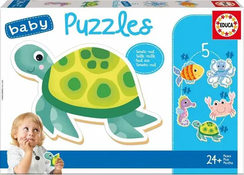 Educa - Baby Puzzles Tiere - 5er Set progressiver Baby Puzzles von 3 bis 5 Teilen. Ab 24 Monaten (19951) EDUCA