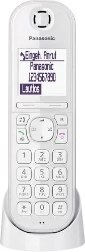 Panasonic KX-TGQ200GW - Schnurloses IP-Telefon in Weiß-Schwarz, HD-Klangqualität, dreiwegekonferenzfähig und strahlungsfrei im Standby-Modus