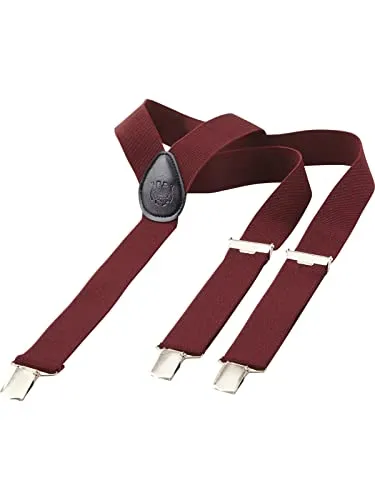Jan Vanderstorm Herren Hosenträger Wiborg dunkelrot, 130