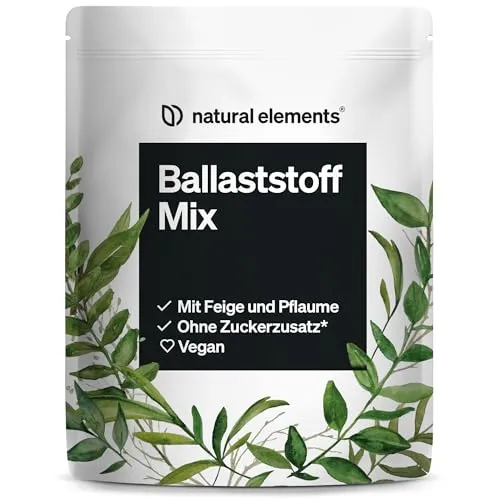 Ballaststoff Mix – 600g – 9 natürliche Quellen - Sportnahrung mit Inulin und Akazienfaser, gut verdaulich für den Darm, vegan und ohne Zuckerzusatz – in Deutschland produziert und laborgeprüft.