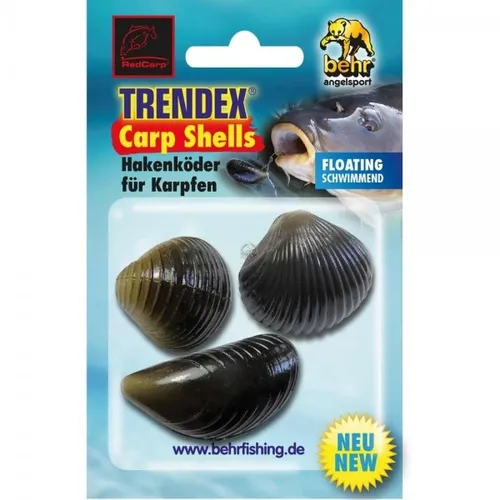 Trendex Carp Shells RedCarp Hakenköder für Karpfen Behr Muscheln Weichplastik...