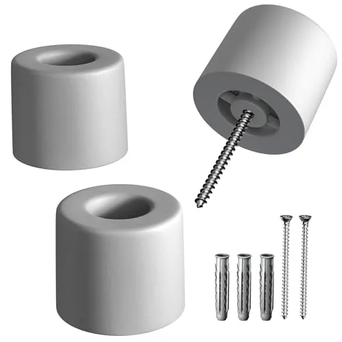 LouMaxx Türstopper Boden aus Gummi in weiß von LouMaxx