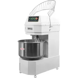Gastro Küchenmaschine YATO YG-03068, 50L Spiralmischer mit 2 Geschwindigkeiten - Professionelle Küchenmaschine für schwere Teige, ideal für Pizzerien und Bäckereien. Mit 50L Edelstahl-Schüssel, Sicherheitsvorrichtung und manuellem Dauerbetrieb.